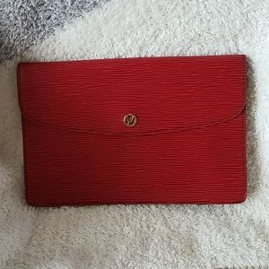 Louis Vuitton Epi  red envelope clutch